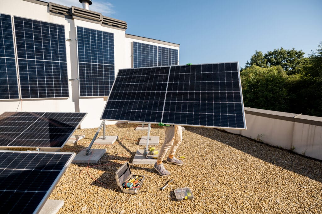 Zonnepanelen plat dak